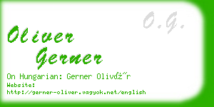 oliver gerner business card